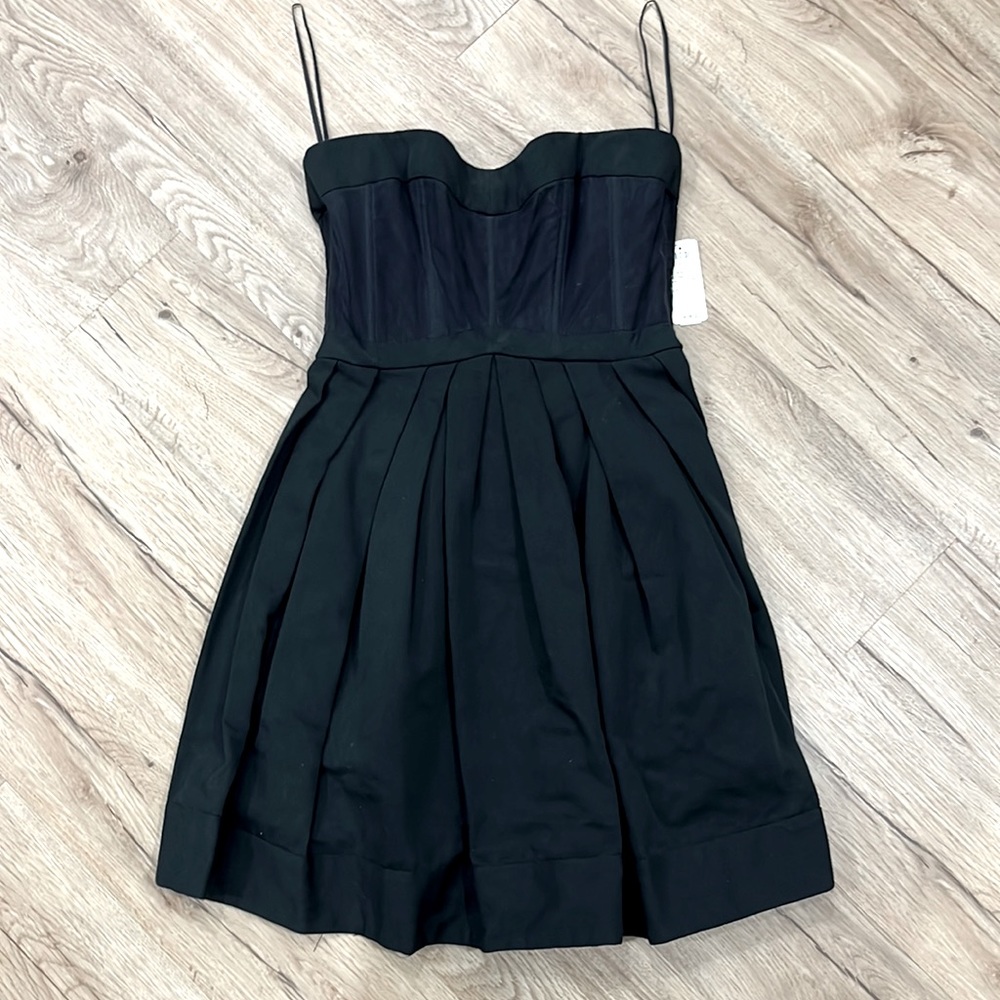 Jill Stuart Corset Dress Black Sz 0 Sz 2 NWT Strapless Constance Vintage 2000s